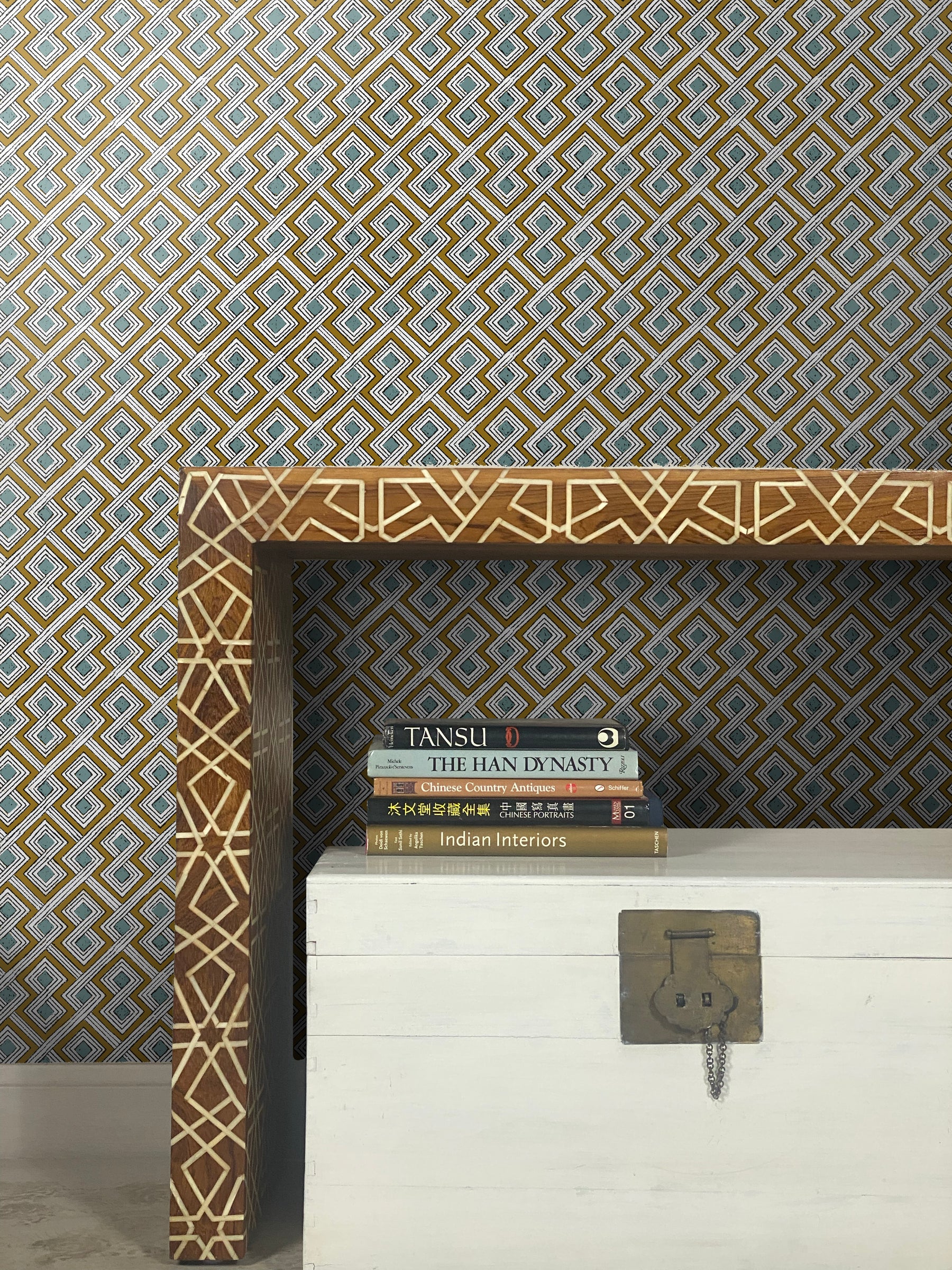 Celtic Knots - Mustard Grey