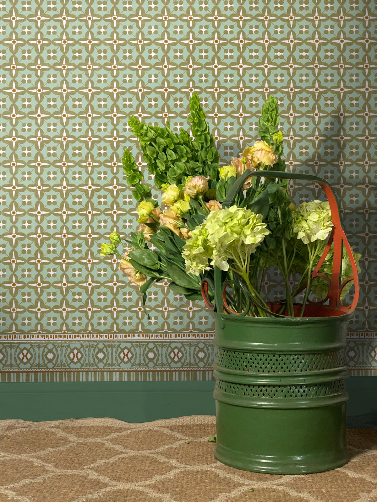 Button Frieze- Heirloom Green