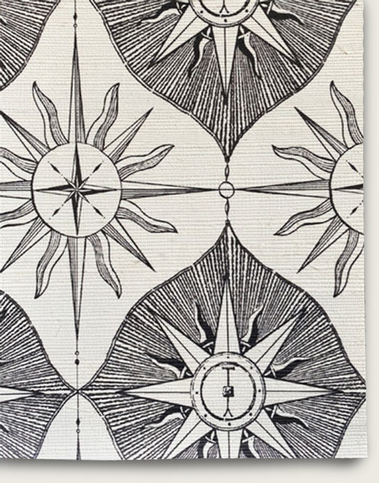 Compass Rose - Midnight Blue