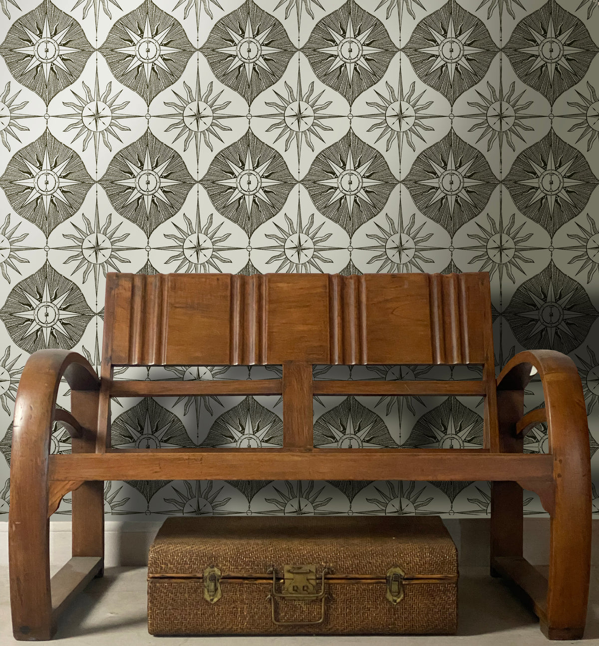 Compass Rose - Deep Green