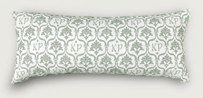 Custom “Crest” Monogram Pillow in Woodland Green