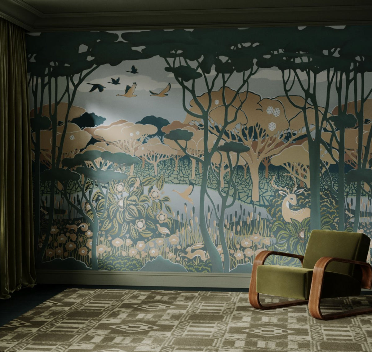 Sheltering Pond - Muted Teal